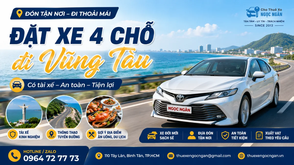 dat xe 4 cho di vung tau