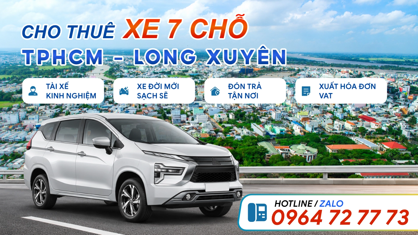 cho thuê xe 7 chỗ đi long xuyên