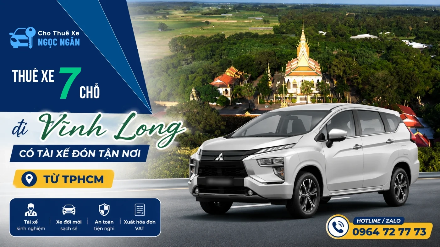dat xe 7 chp tphcm vinh long