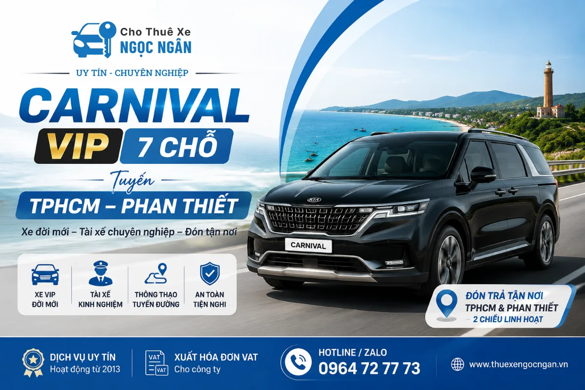 dat xe 7 cho carnival vip tphcm phan thiet