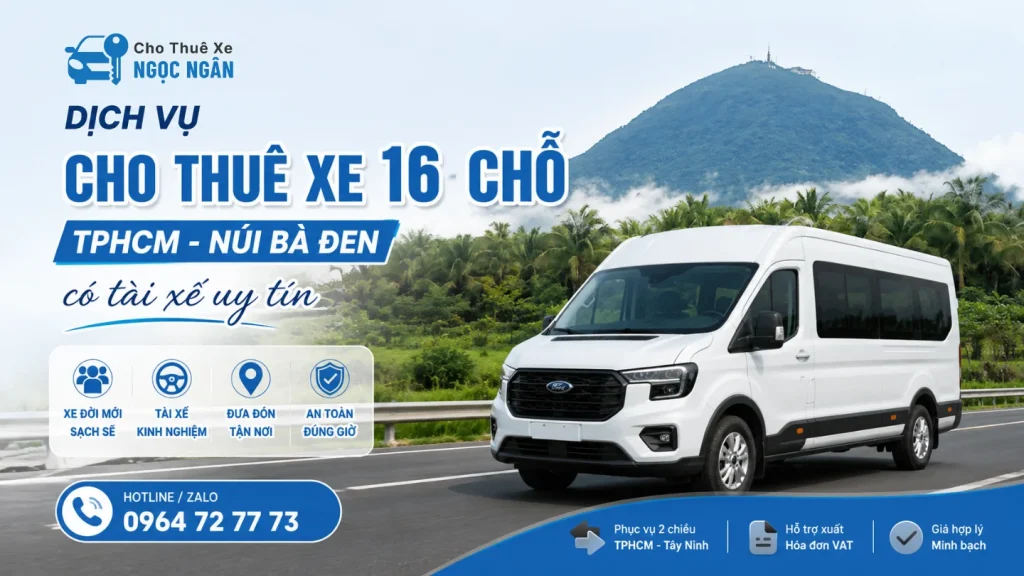dat thue xe 16 cho nui ba den tay ninh tphcm sai gon