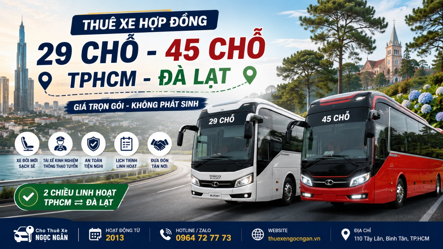 thue xe 29 cho 45 cho sai gon tphcm da lat
