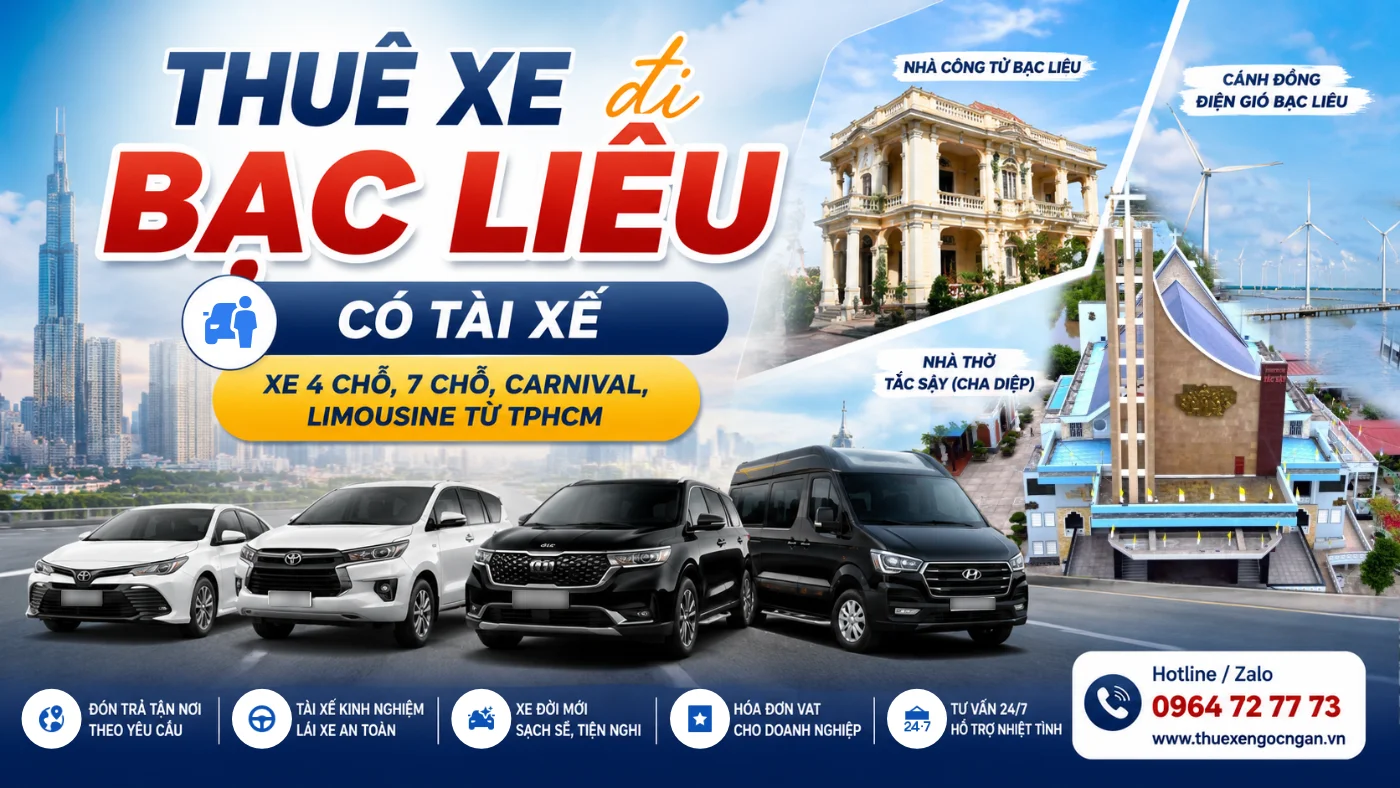 cho thue xe di bac lieu tphcm