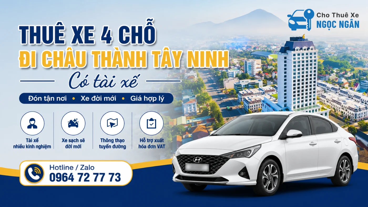 cho thue xe 4 cho di chau thanh tay ninh